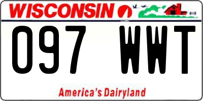 WI license plate 097WWT