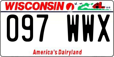 WI license plate 097WWX