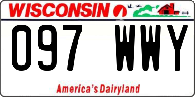 WI license plate 097WWY