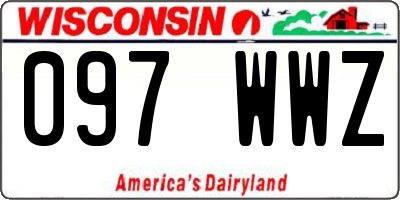 WI license plate 097WWZ