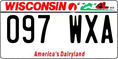 WI license plate 097WXA