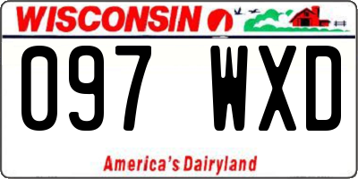 WI license plate 097WXD