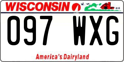 WI license plate 097WXG