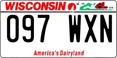 WI license plate 097WXN