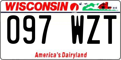 WI license plate 097WZT