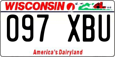 WI license plate 097XBU