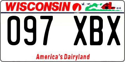 WI license plate 097XBX
