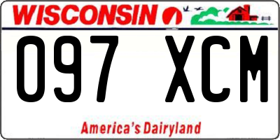 WI license plate 097XCM