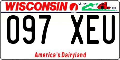 WI license plate 097XEU