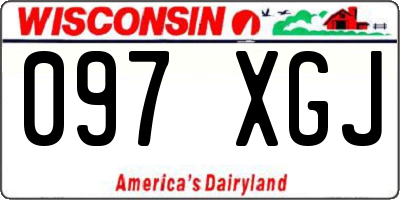 WI license plate 097XGJ