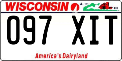 WI license plate 097XIT