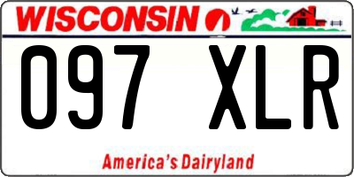 WI license plate 097XLR