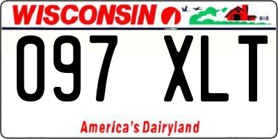 WI license plate 097XLT
