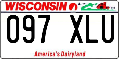 WI license plate 097XLU