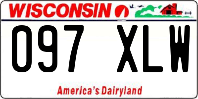 WI license plate 097XLW