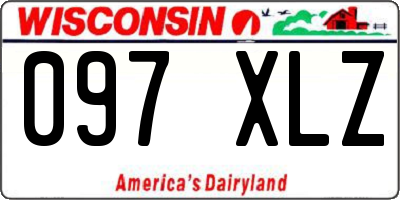 WI license plate 097XLZ