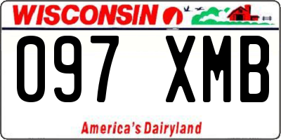 WI license plate 097XMB