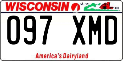 WI license plate 097XMD