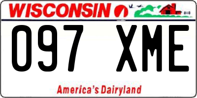 WI license plate 097XME