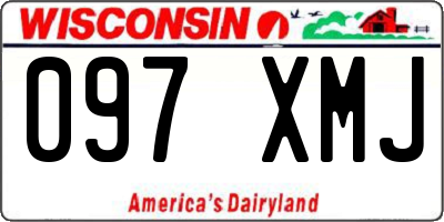 WI license plate 097XMJ
