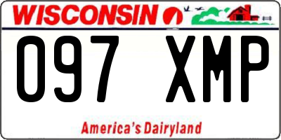 WI license plate 097XMP