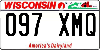WI license plate 097XMQ