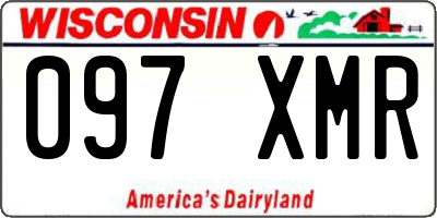 WI license plate 097XMR