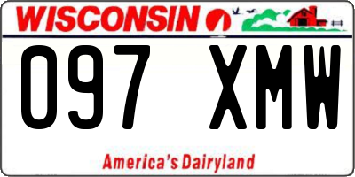 WI license plate 097XMW