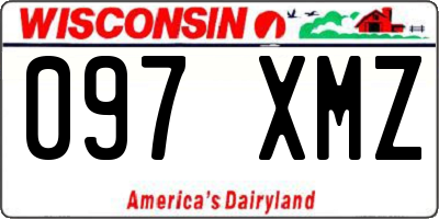 WI license plate 097XMZ