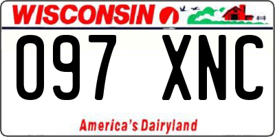 WI license plate 097XNC