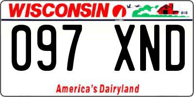WI license plate 097XND