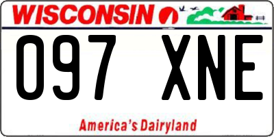 WI license plate 097XNE