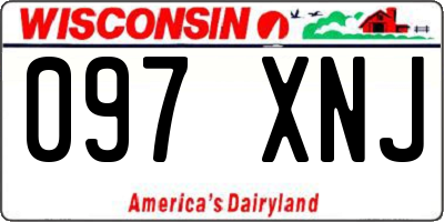 WI license plate 097XNJ