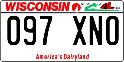 WI license plate 097XNO