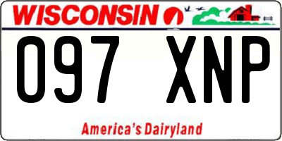 WI license plate 097XNP