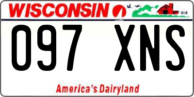 WI license plate 097XNS