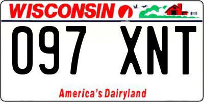 WI license plate 097XNT