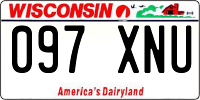 WI license plate 097XNU