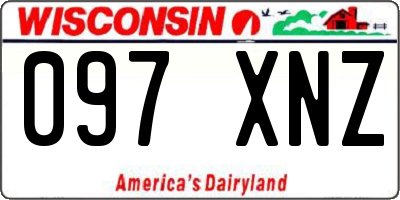 WI license plate 097XNZ