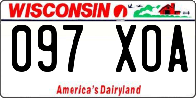 WI license plate 097XOA