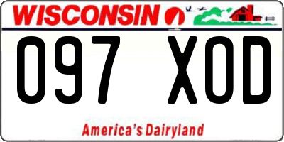 WI license plate 097XOD