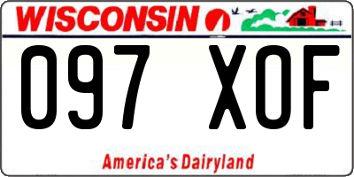 WI license plate 097XOF