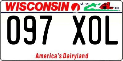 WI license plate 097XOL