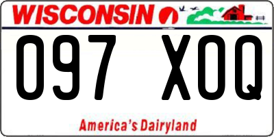 WI license plate 097XOQ