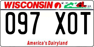 WI license plate 097XOT