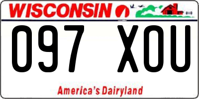 WI license plate 097XOU
