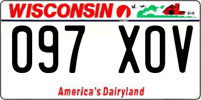 WI license plate 097XOV