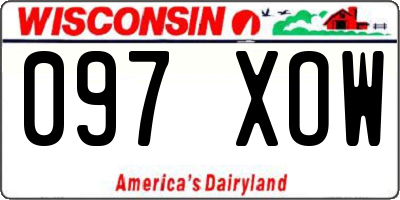 WI license plate 097XOW