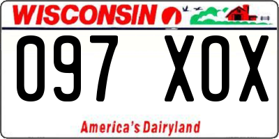 WI license plate 097XOX