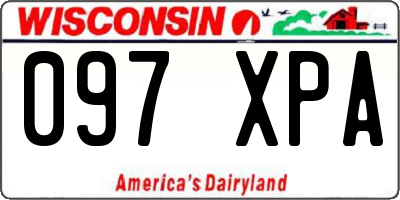 WI license plate 097XPA